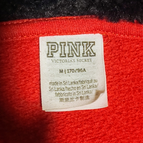 Victoria's Secret PINK Full Zip Sherpa Hoodie Size M - Picture 6 of 7